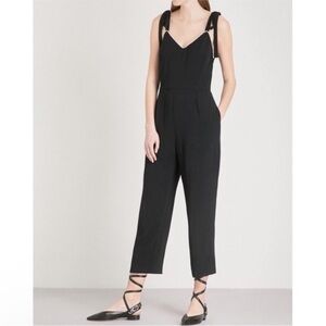 Sandro Black Cropped Jumpsuit